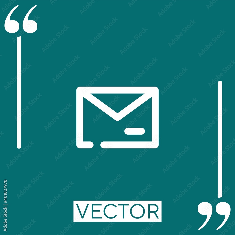 Poster message vector icon linear icon. editable stroke line
