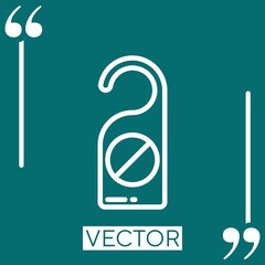 do not disturb vector icon Linear icon. Editable stroke line