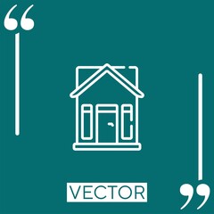 house vector icon Linear icon. Editable stroke line