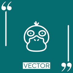 psyduck vector icon Linear icon. Editable stroke line