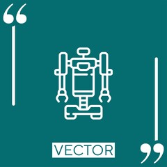 robot   vector icon Linear icon. Editable stroke line