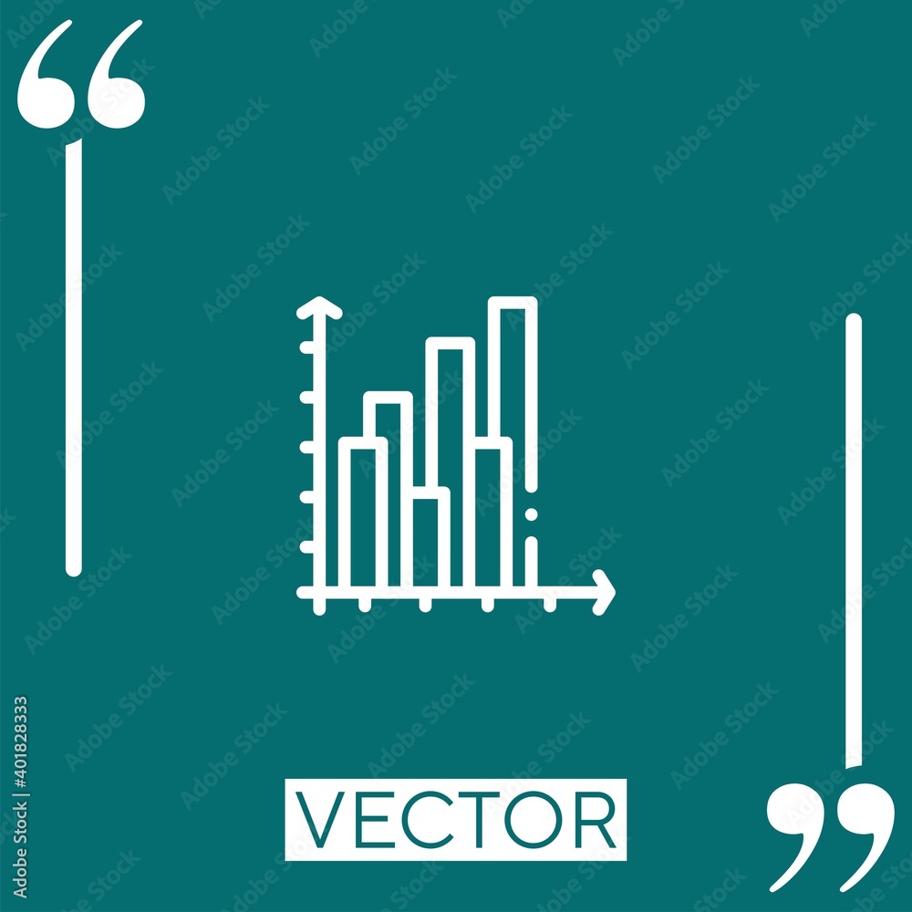 Poster bar chart vector icon linear icon. editable stroke line