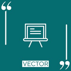 whiteboard vector icon Linear icon. Editable stroke line