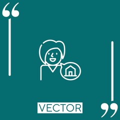 architect vector icon Linear icon. Editable stroke line