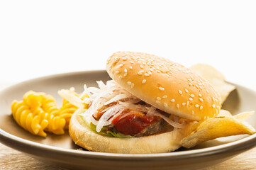 手作りハンバーガー