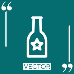 champagne vector icon Linear icon. Editable stroke line