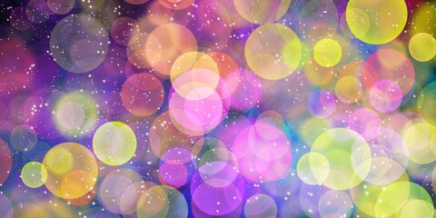 Sfondo brillante rosa viola con bokeh. Stelle. Luce, vacanze invernali. 2021. Buon Natale e Capodanno 
