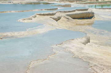 Pamukkale, ponds formed from travertine