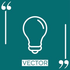 bulb vector icon Linear icon. Editable stroked line
