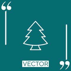 christmas tree vector icon Linear icon. Editable stroked line