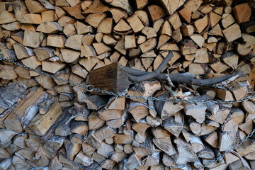 Holzstapel zu Hause