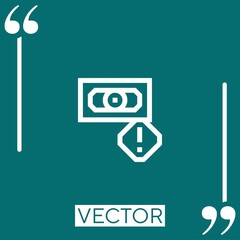 crisis vector icon Linear icon. Editable stroked line