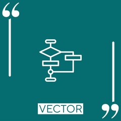 diagram   vector icon Linear icon. Editable stroke line