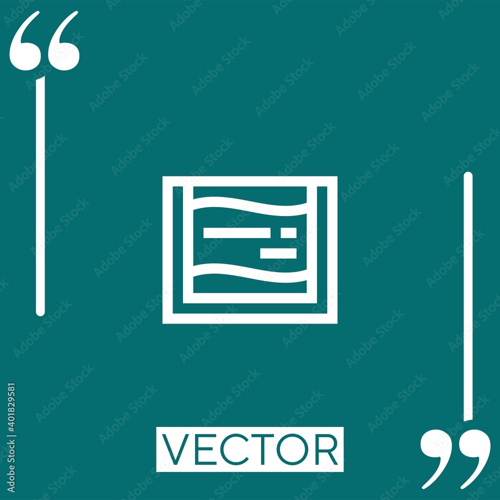 Poster memory card vector icon linear icon. editable stroked line