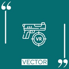 shooting game vector icon Linear icon. Editable stroke line