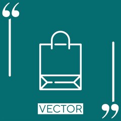 shopping bag vector icon Linear icon. Editable stroke line