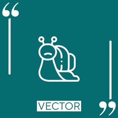 snail vector icon Linear icon. Editable stroked line