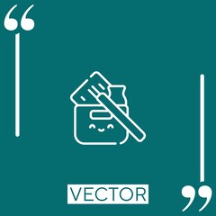 box vector icon Linear icon. Editable stroked line