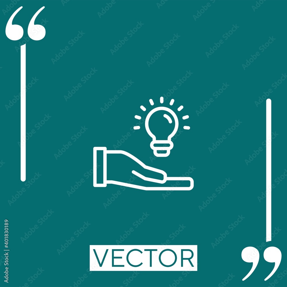 Poster knowledge vector icon linear icon. editable stroked line