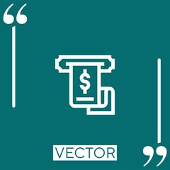 invoice vector icon Linear icon. Editable stroked line