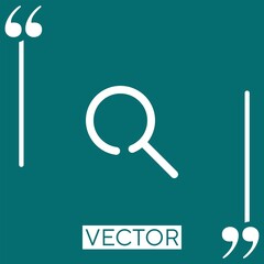 search vector icon Linear icon. Editable stroke line