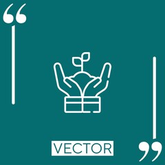growth   vector icon Linear icon. Editable stroke line