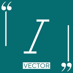 italic vector icon Linear icon. Editable stroke line