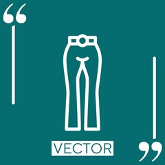 pants   vector icon Linear icon. Editable stroke line