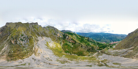 360 degree virtual reality panorama of the Rocche del Crasto, a mountainous and rocky complex where golden eagle nests, Nebrodi, Sicily, Italy.