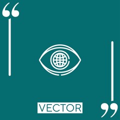 vision vector icon Linear icon. Editable stroke line