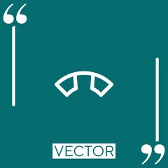 End call vector icon Linear icon. Editable stroke line