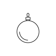 Christmas ball. Vector. Line style.