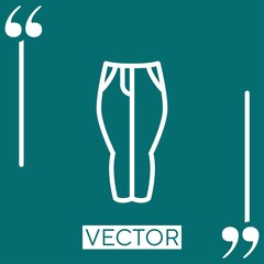 pants   vector icon Linear icon. Editable stroke line