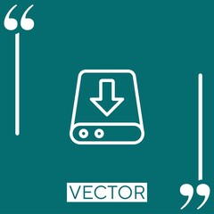 server storage vector icon Linear icon. Editable stroke line