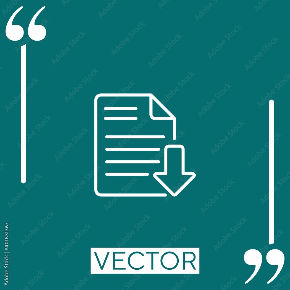 Poster file vector icon linear icon. editable stroked line