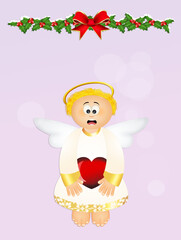 cute Angel with heart