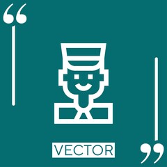 Obraz premium driver vector icon Linear icon. Editable stroked line