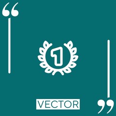 number one vector icon Linear icon. Editable stroked line