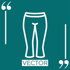 pants vector icon Linear icon. Editable stroke line