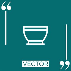 bowl vector icon Linear icon. Editable stroked line