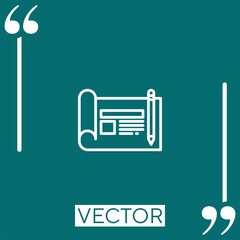paper vector icon Linear icon. Editable stroked line