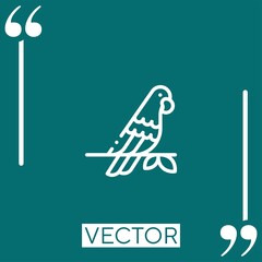 parrot vector icon Linear icon. Editable stroked line