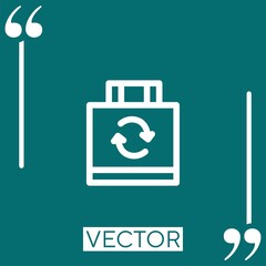 recycled bag vector icon Linear icon. Editable stroked line