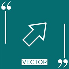right   vector icon Linear icon. Editable stroked line
