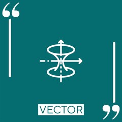 black hole vector icon Linear icon. Editable stroke line
