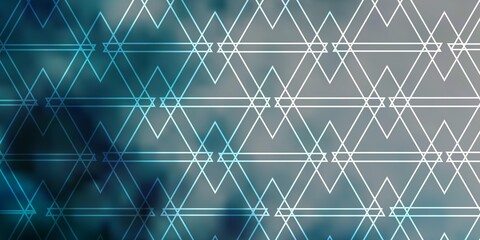 Light BLUE vector template with lines, triangles.