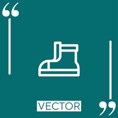 boots vector icon Linear icon. Editable stroked line