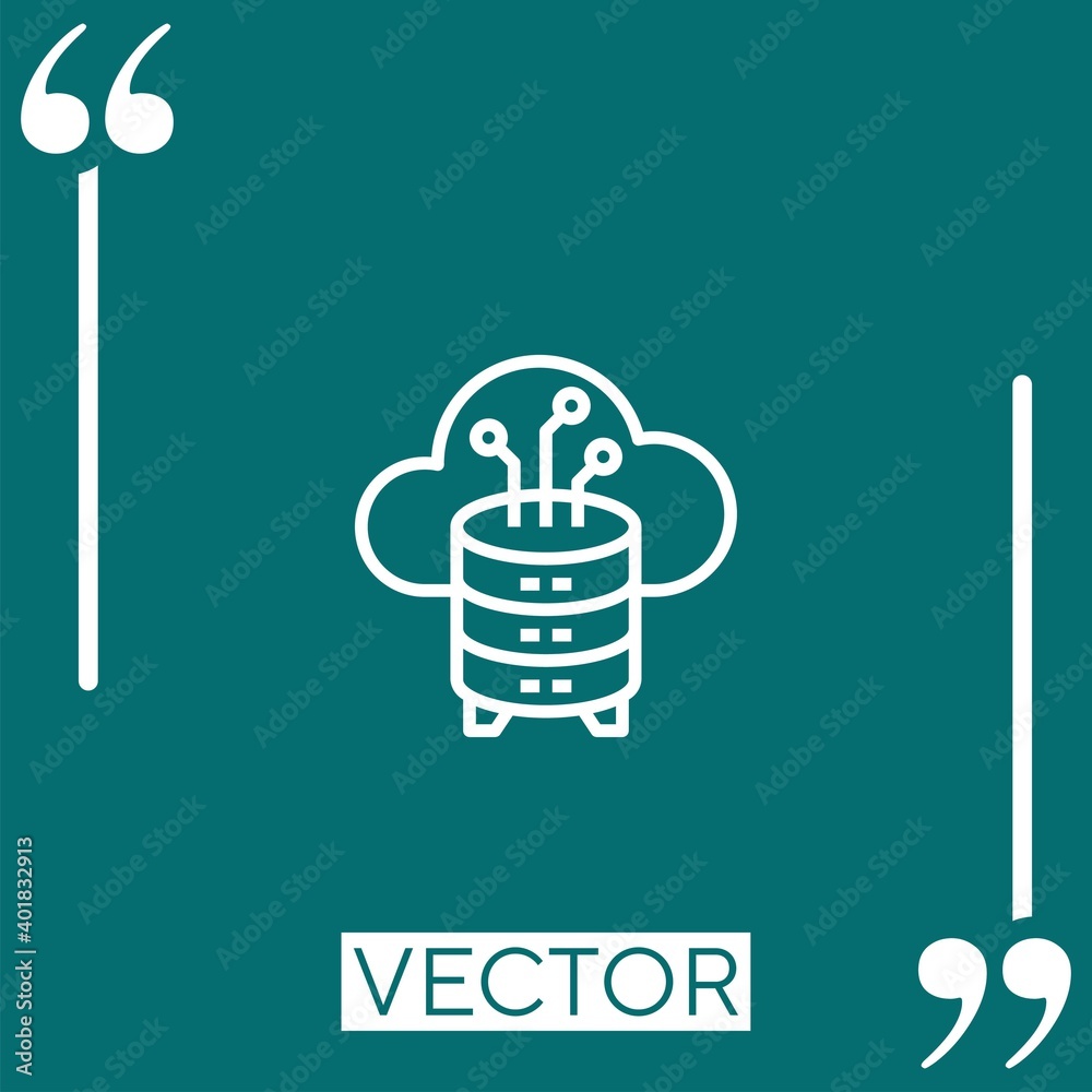 Poster hosting vector icon linear icon. editable stroked line