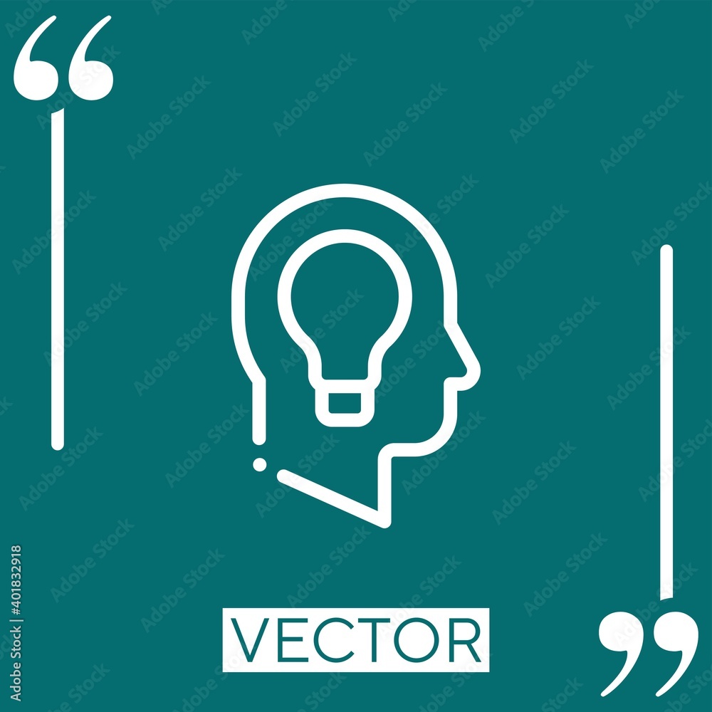Poster idea vector icon linear icon. editable stroked line