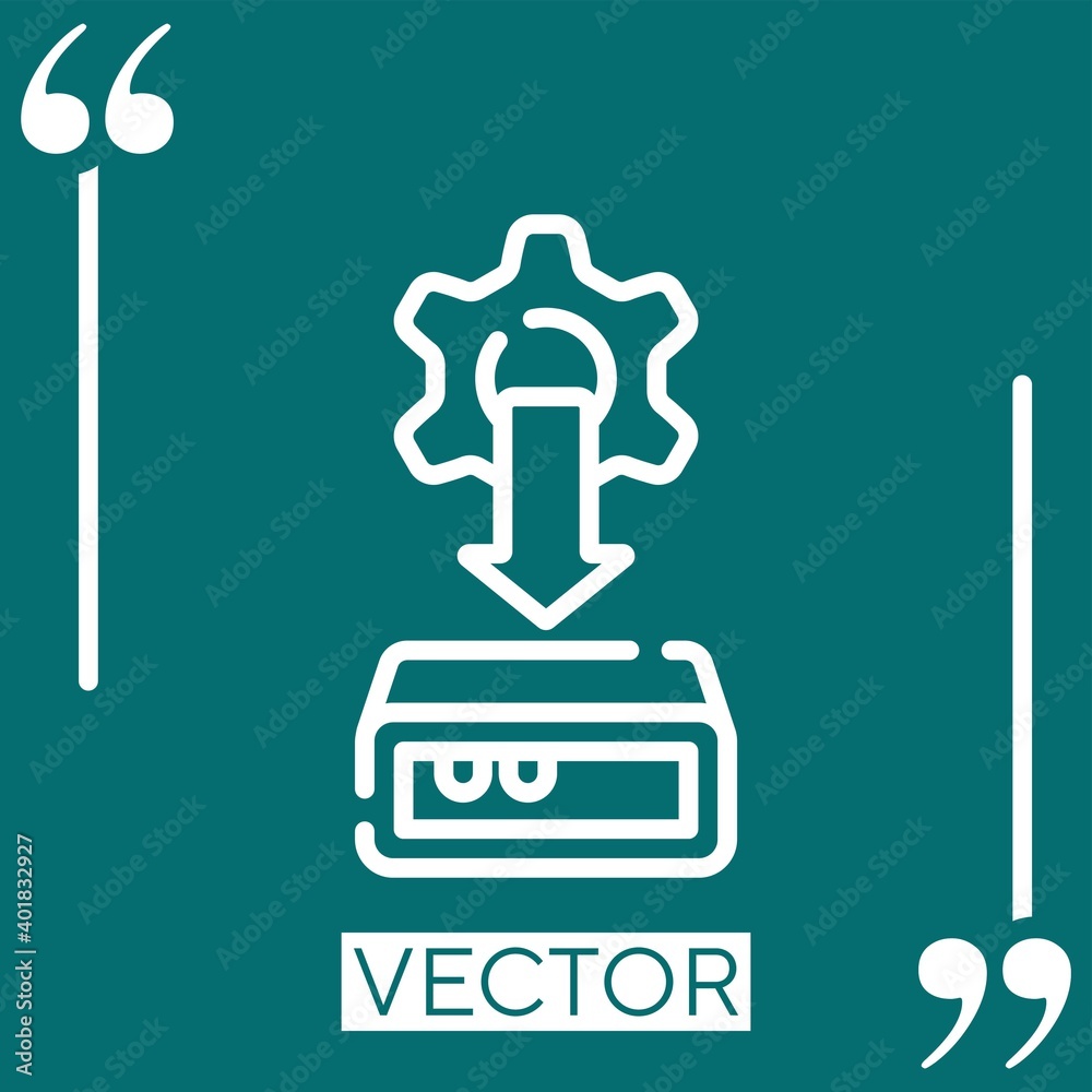 Poster integration vector icon linear icon. editable stroked line